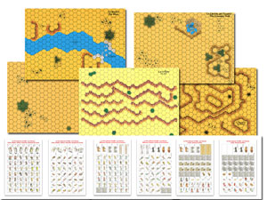 Pack de 5 cartes et pions pour Diex Aïe