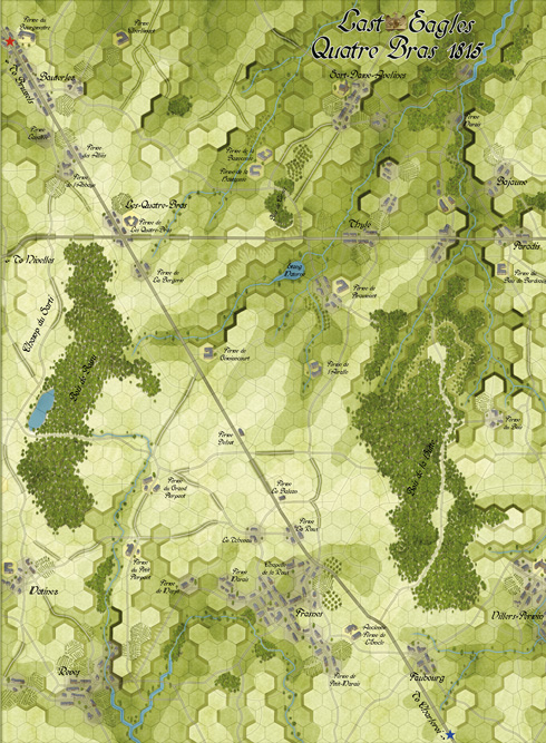 Carte Quatre Bras 1815 Last Eagles